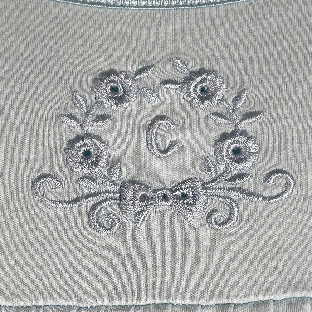 Calida Switzerland Womens Nightgown Size M Blue Long Sleeve Cotton 33346 - Picture 5 of 12
